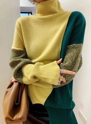 Amari Patchwork knitting sweater: stylish winter sweater-2