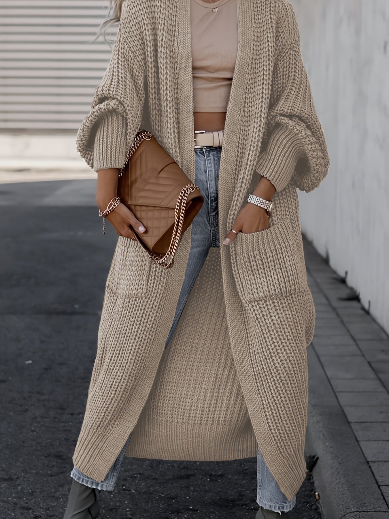 Narelle | Elegant Chunky Knit Long Cardigan