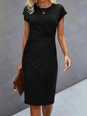 Grace | Midi Dress with Front Knot Design
