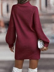 Sweaters with exhibited sleeves and turtleneck for women-6