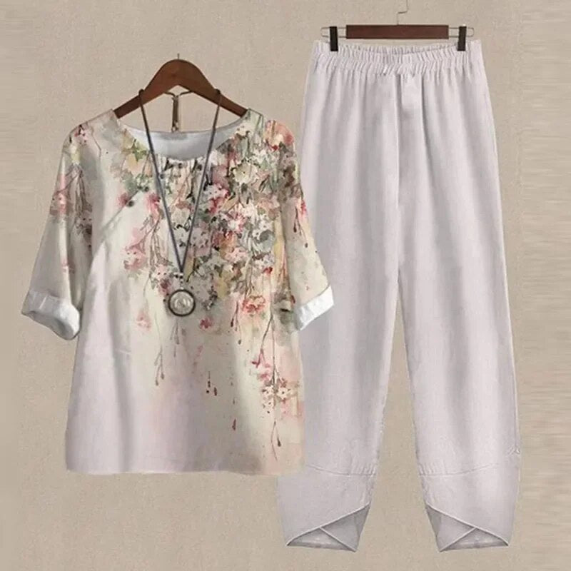 Eliza | Elegant Floral Two-Piece Set