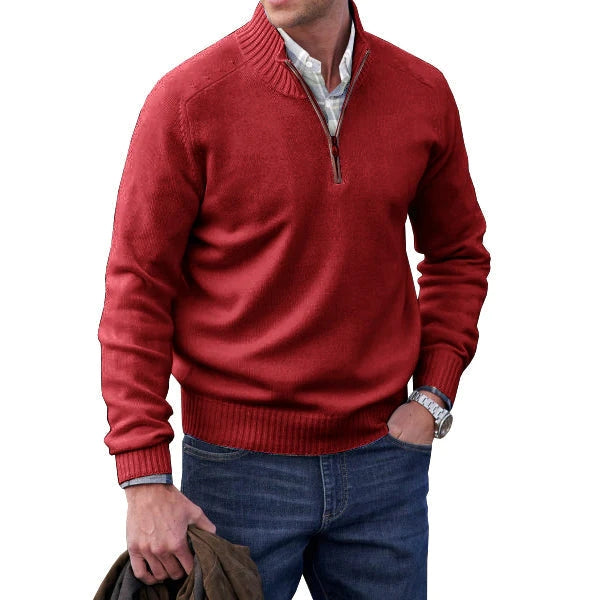 Men's zip sweater in cashmere-4