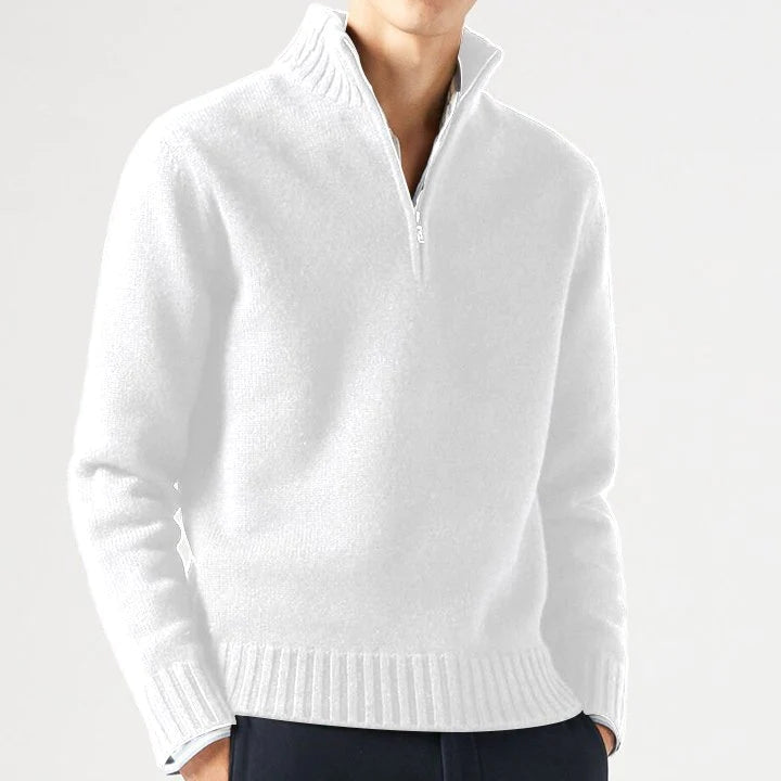 Men's zip sweater in cashmere-2