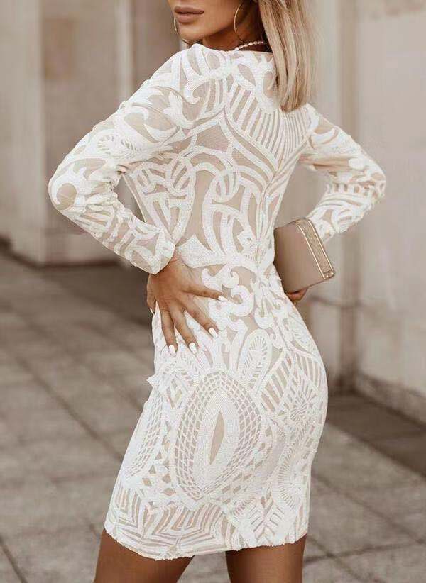 Edelyn | Stylish Women's Long Sleeve Fitted Mini Dress