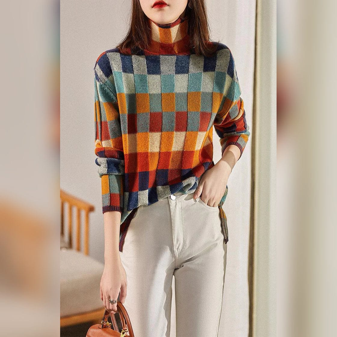 Sweater stylish caropullover with a modern design for women-6