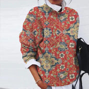 Chic sweater with patterns for women-1