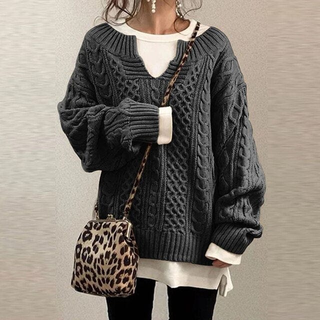 Stylish knitting sweater for women-4
