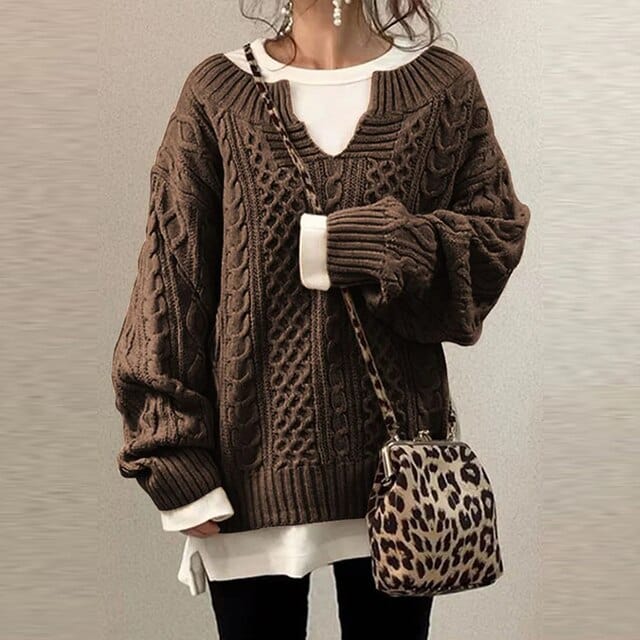 Stylish knitting sweater for women-5