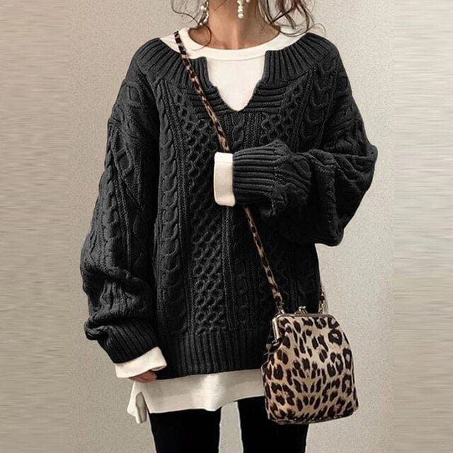Stylish knitting sweater for women-2