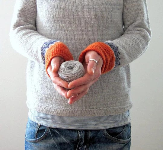 Grocher sweater with boho design-3