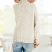 Beiger roll collar sweater Amy - Elegance & Comfort in Winter-2