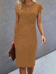 Grace | Midi Dress with Front Knot Design