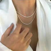 StellaLuxe | Elegant Silver Starlight Necklace Set
