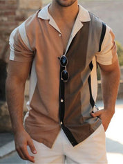 BERNARD | Striped Short Sleeve Shirt