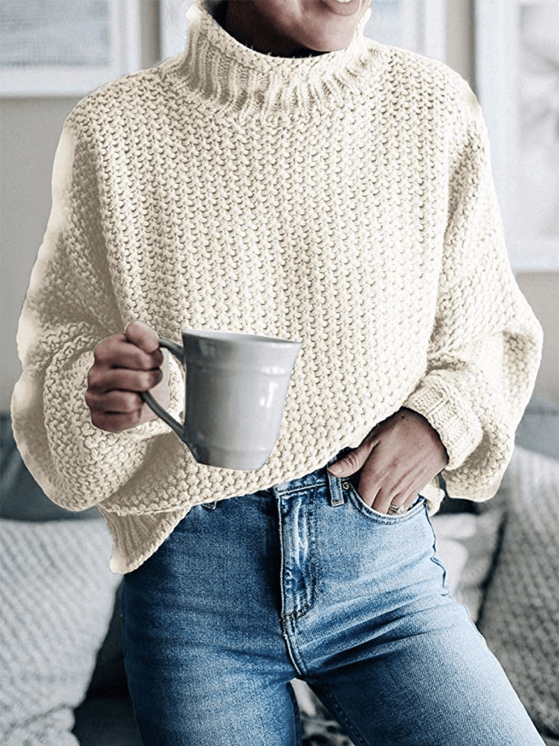 Chic knitting sweater for women-2