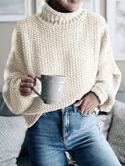 Chic knitting sweater for women-2