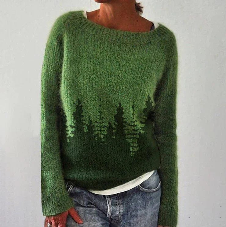 Knitting sweater with a relaxed cut-1