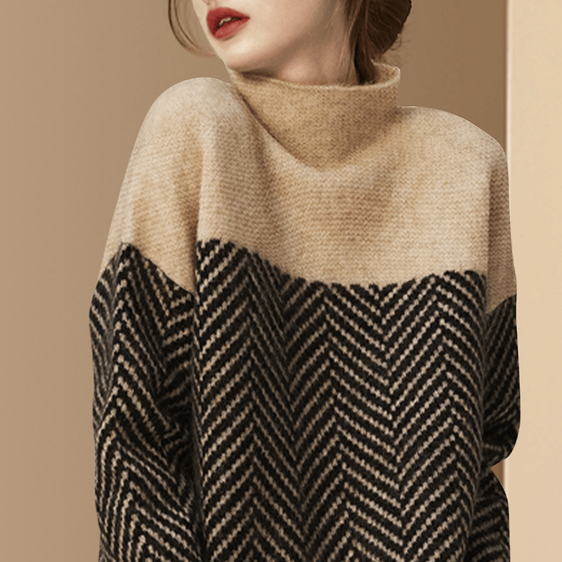 Brown sweater - elegant rope for autumn & winter-2