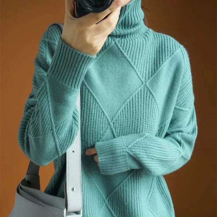 Fashionable Turtleneck sweater for women-4