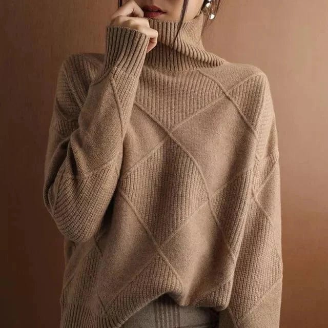 Fashionable Turtleneck sweater for women-5
