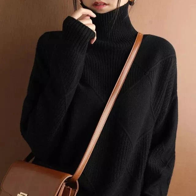 Fashionable Turtleneck sweater for women-6