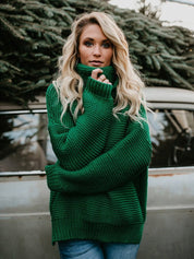 Thick turtleneck sweater for women-3