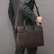 Liam | Men's Genuine Leather Business Briefcase Crossbody Messenger Bag