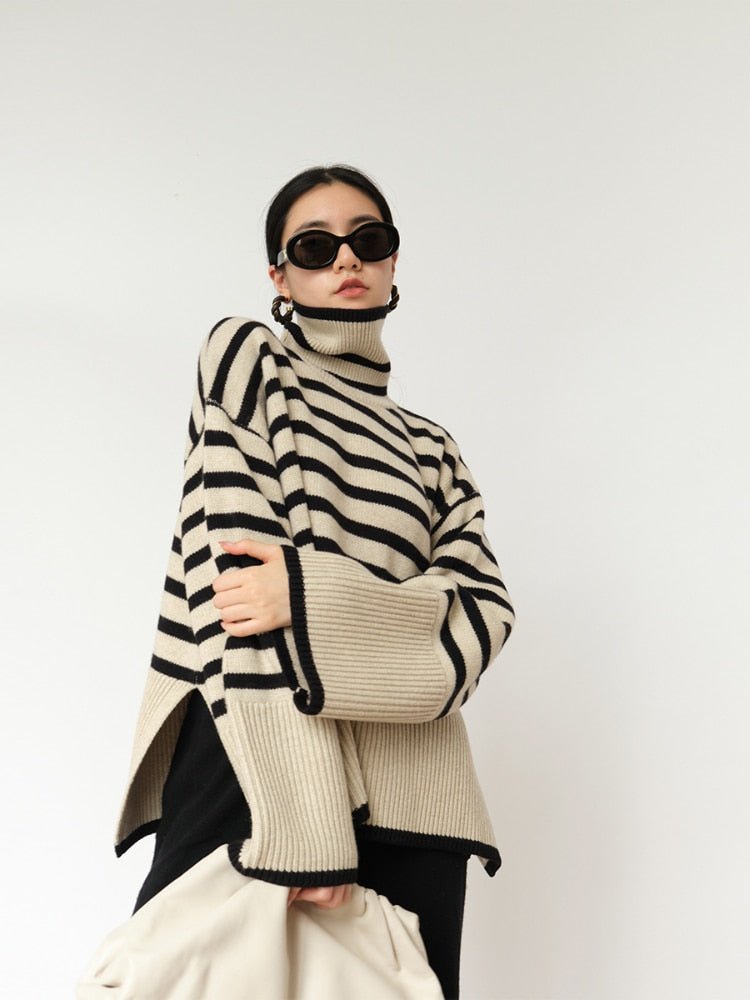 Women's sweater: warm rope for cold winter days-4