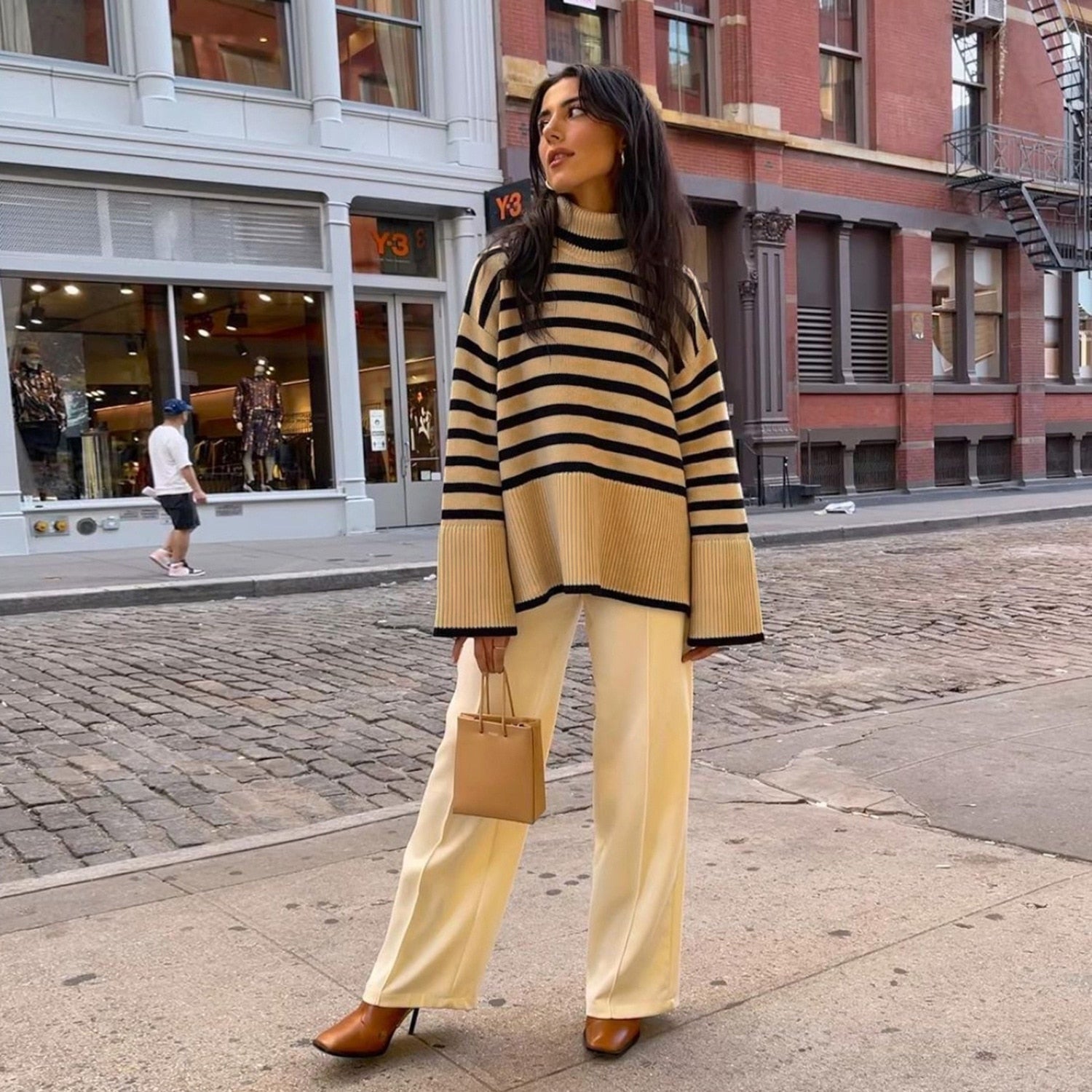 Women's sweater: warm rope for cold winter days-6
