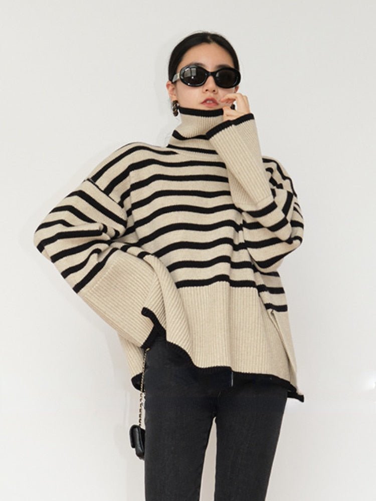 Women's sweater: warm rope for cold winter days-3