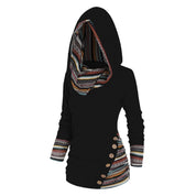 Relaxed hoodie with a tribal pattern-4