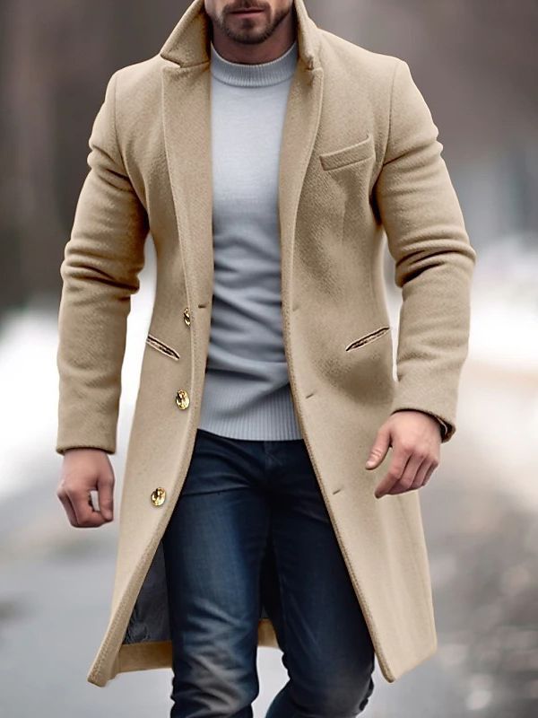 Wayne | Men's Elegant Long Overcoat