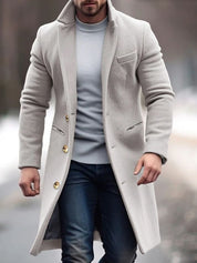 Wayne | Men's Elegant Long Overcoat
