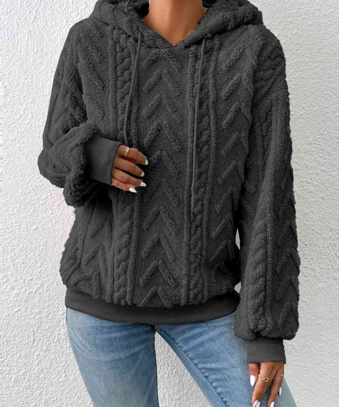 Sweaters with a cord and long arm in a two -tone design for women-6