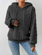 Sweaters with a cord and long arm in a two -tone design for women-6