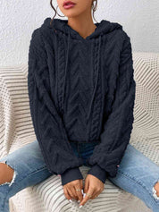 Sweaters with a cord and long arm in a two -tone design for women-4