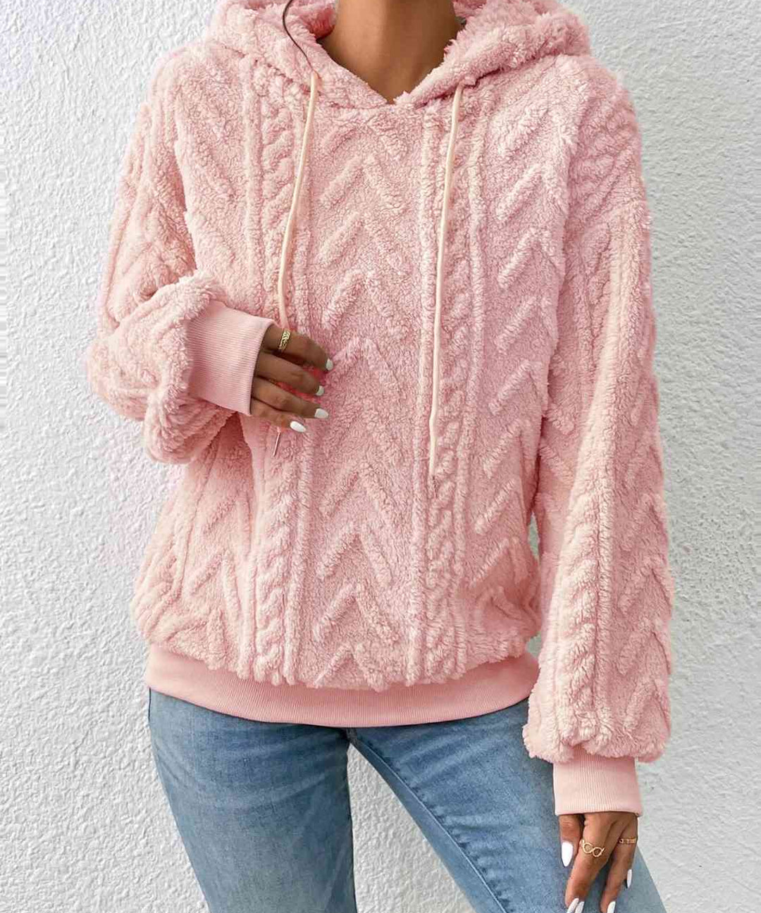 Sweaters with a cord and long arm in a two -tone design for women-2