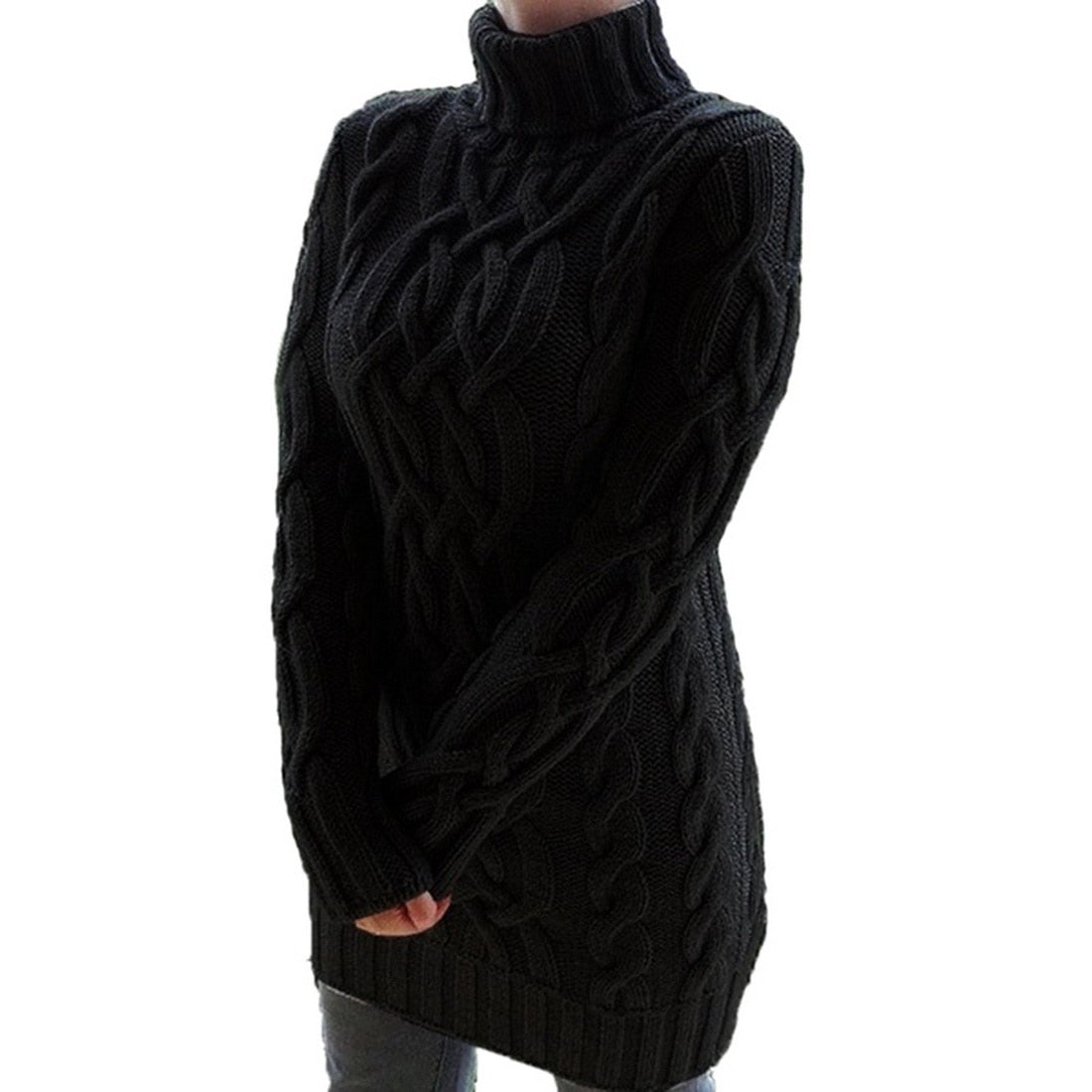 Stay warm and cozy with this stylish knitting dress-4