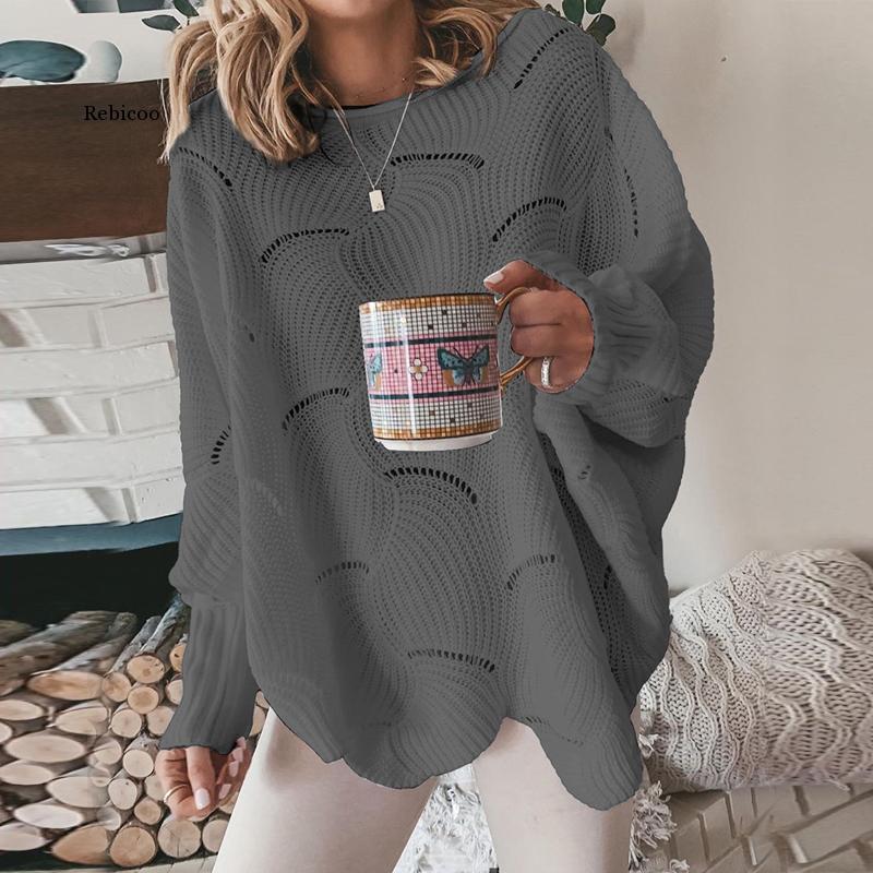 Knitting sweater with a loose fit-3