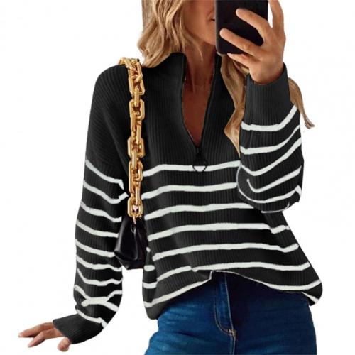 Sweater with zipper for women-4